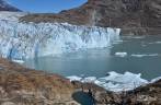 Pedaços de gelo se desprendem o glaciar Viedma, no Parque Nacional Los Glaciares, região de El Chaltén, no sul da Argentina